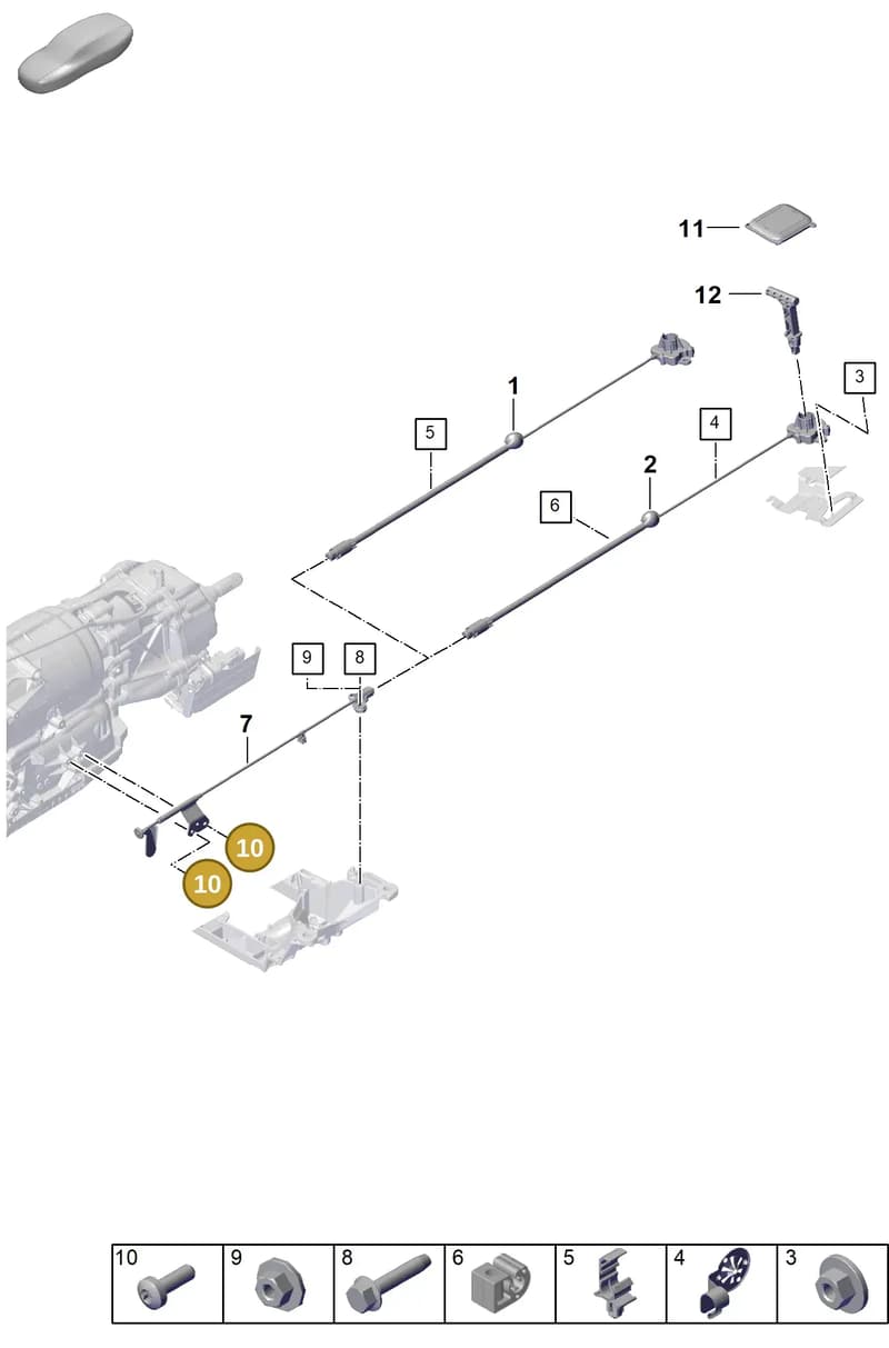 PAF107148 — Porsche Cayenne Coupe (2023-2023) diagram p60701050, position 10