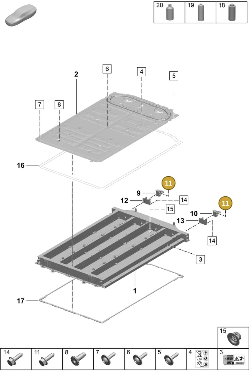 PAF107192 — Porsche Macan (2024-2024) diagram p61251010, position 11