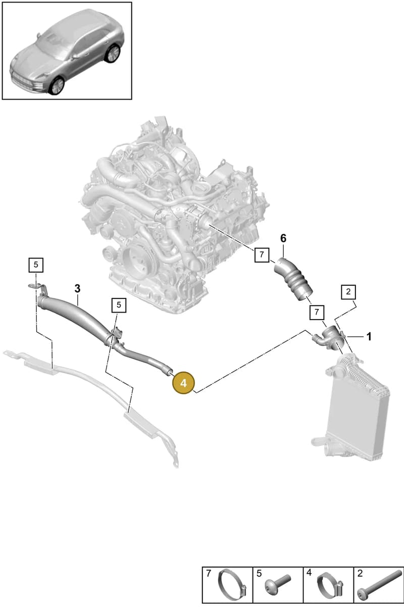 PAF107234 — Porsche Macan (2018-2022) diagram p52107230, position 4