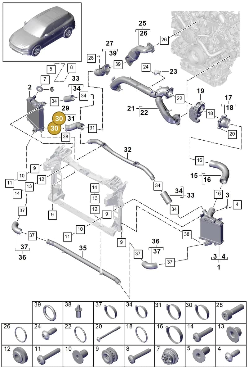 PAF10735101 — Porsche Cayenne (2017-2023) diagram p51107070, position 30