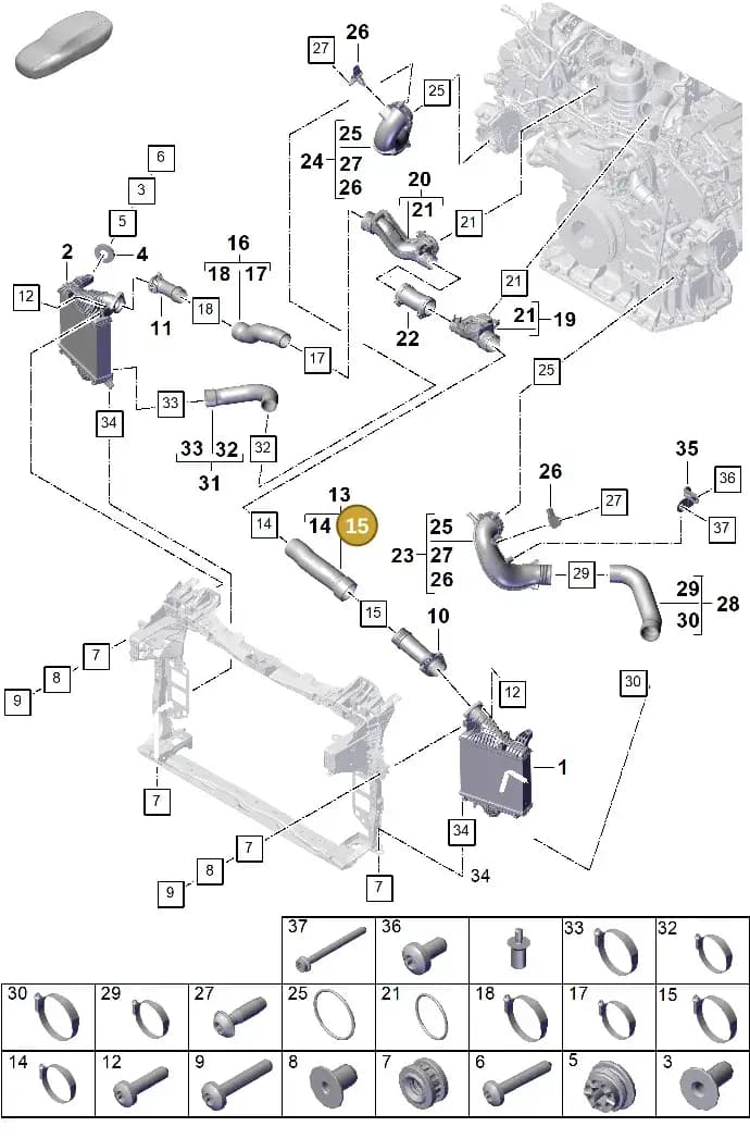PAF10735101 — Porsche Cayenne Coupe (2023-2023) diagram p60107230, position 15