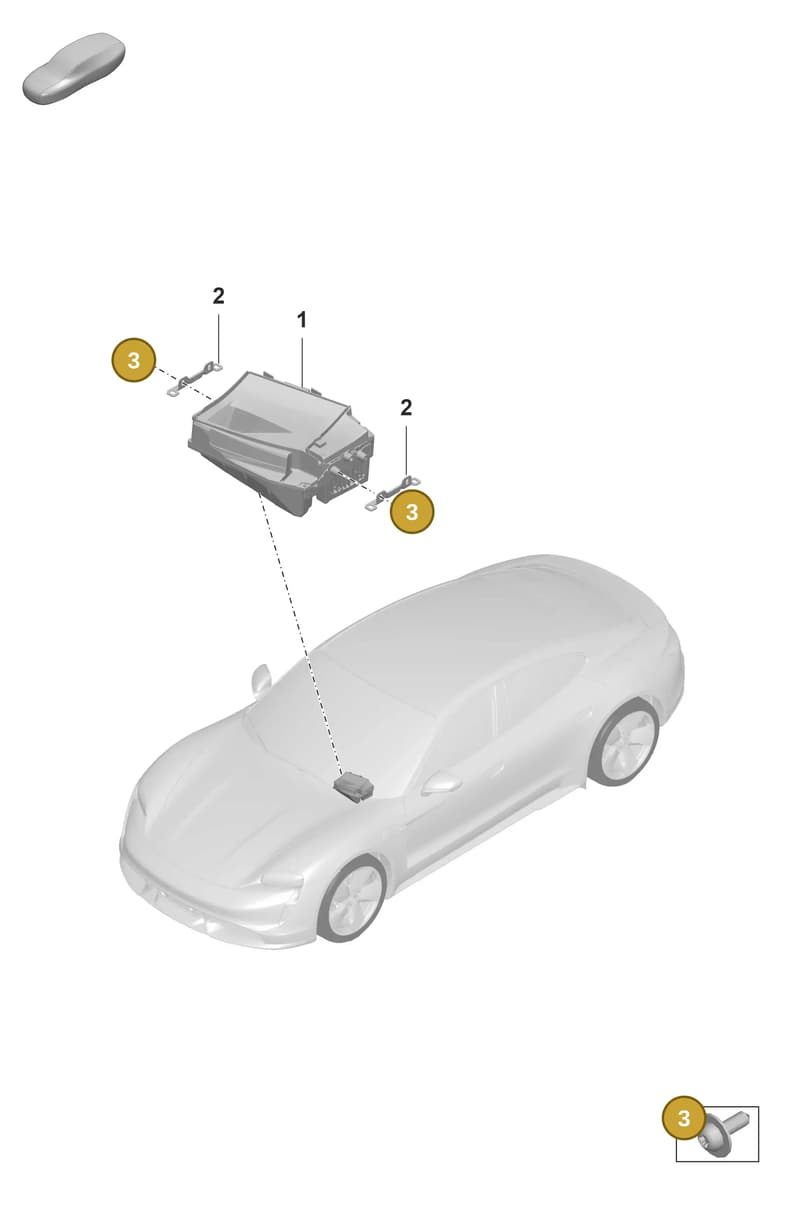 PAF107381 — Porsche Taycan Sport Turismo (2019-2024) diagram p56911040, position 3