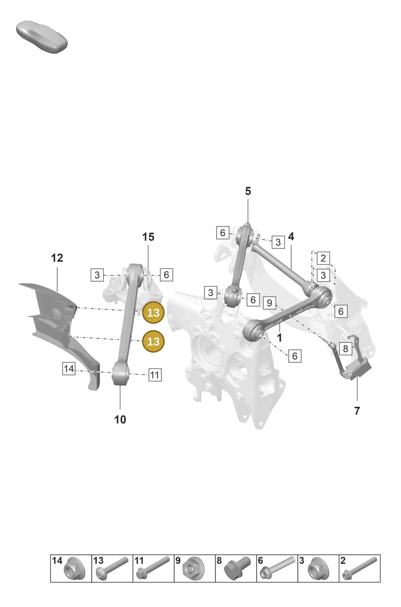 PAF107388 — Porsche 911 (2021-2022) diagram p59501050, position 13