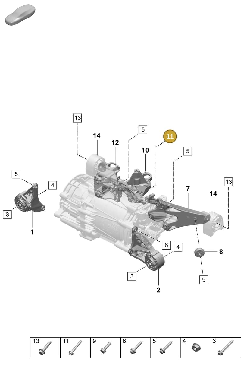 PAF107388 — Porsche Taycan Sport Turismo (2023-2025) diagram p64159000, position 11