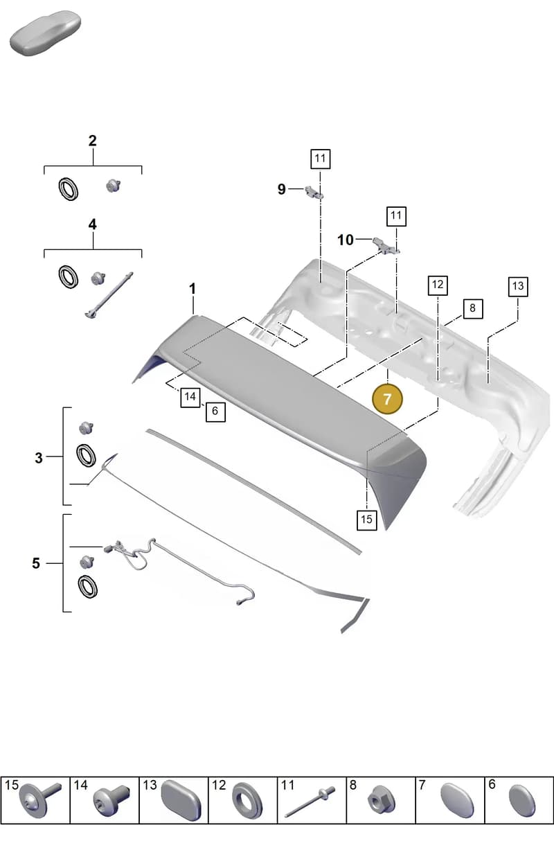 PAF107474 — Porsche Cayenne Coupe (2023-2023) diagram p60803150, position 7