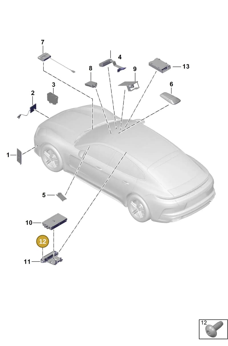 PAF107480 — Porsche Panamera (2023-2025) diagram p62911200, position 12