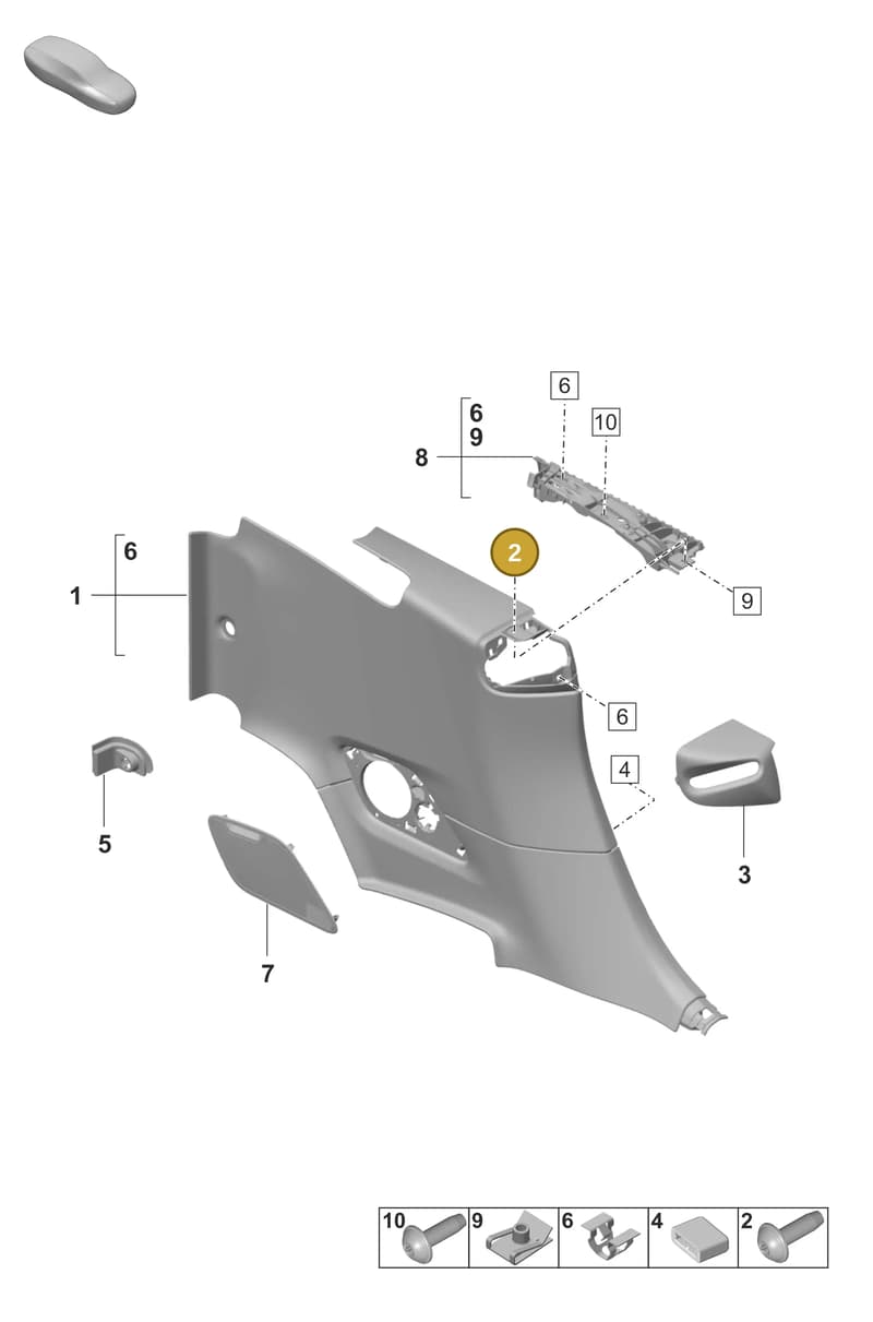 PAF107499 — Porsche 911 (2020-2022) diagram p53807260, position 2