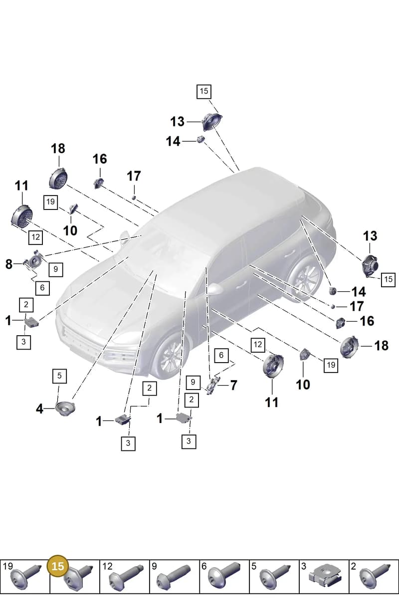 PAF107511 — Porsche Cayenne Coupe (2023-2023) diagram p60914200, position 15