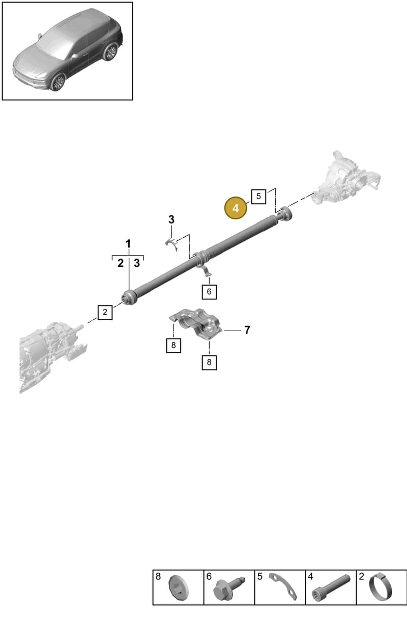 PAF107599 — Porsche Cayenne (2017-2023) diagram p51305010, position 4