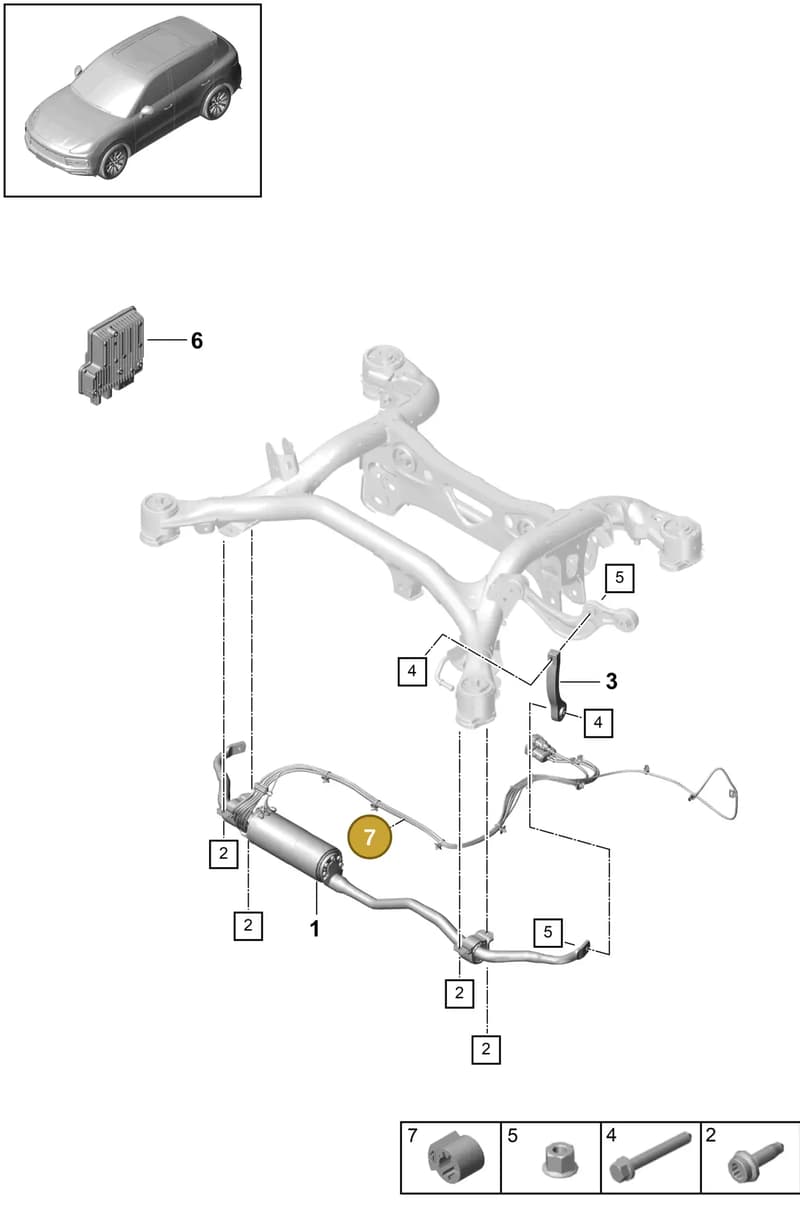PAF10761201 — Porsche Cayenne (2017-2023) diagram p51502040, position 7