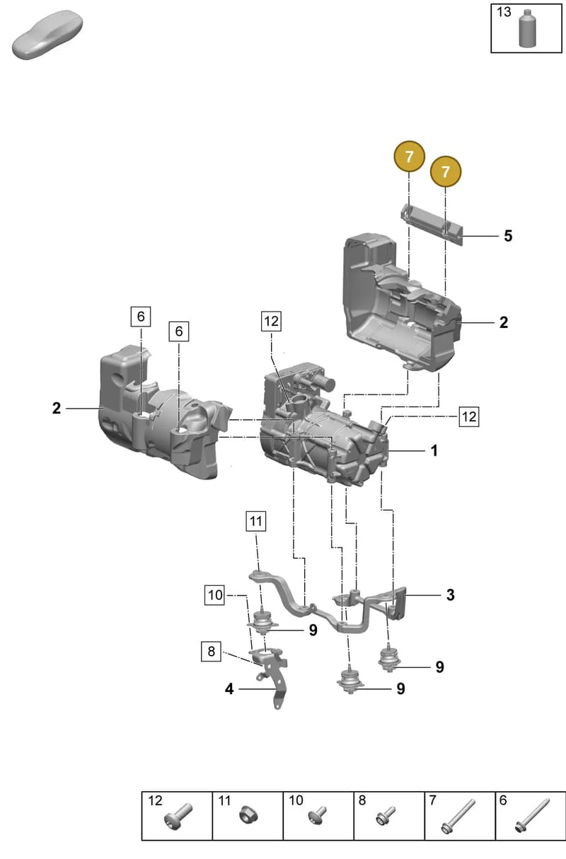 PAF107646 — Porsche Taycan Sport Turismo (2023-2025) diagram p64814200, position 7
