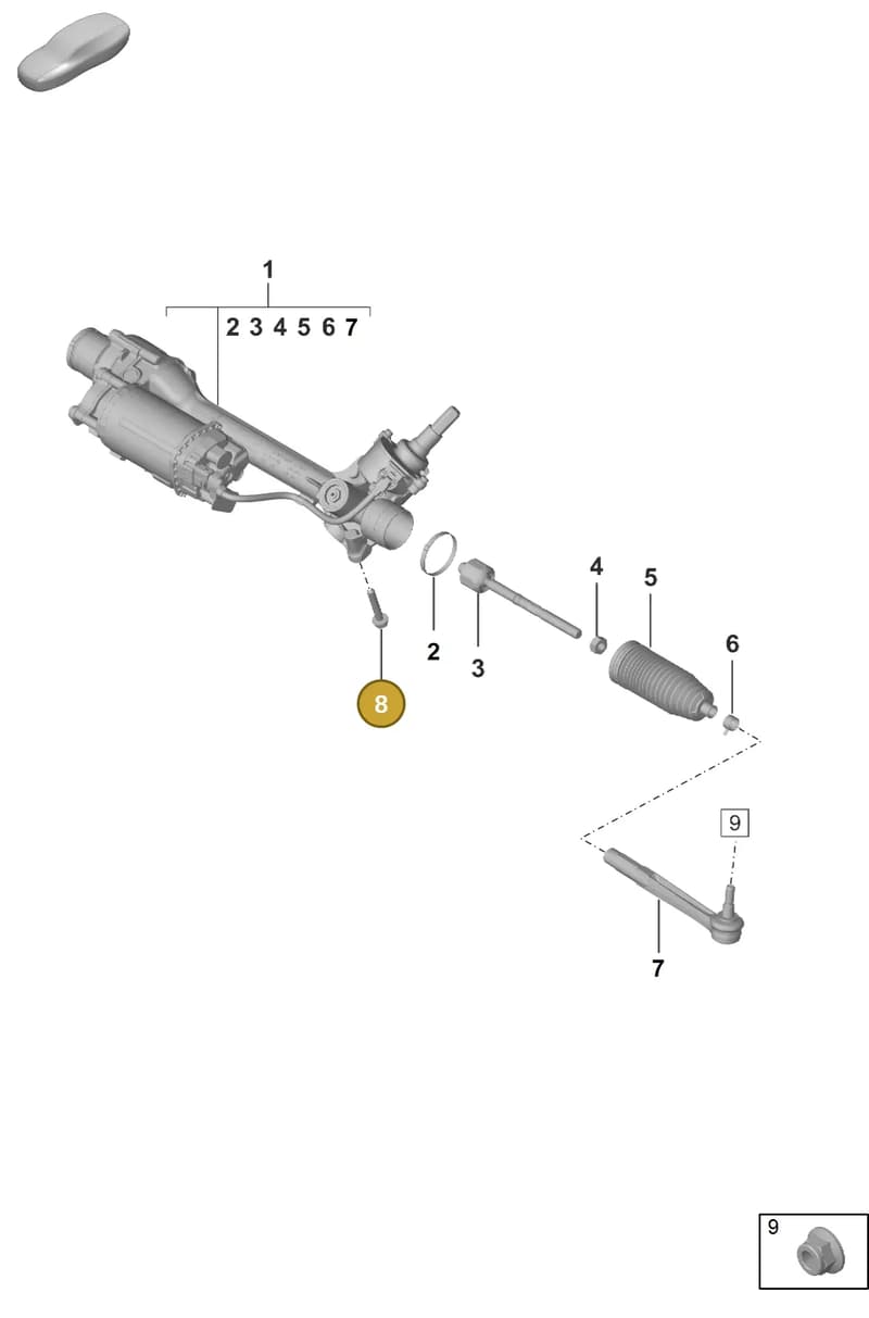 PAF107738 — Porsche 911 (2021-2022) diagram p53403000, position 8