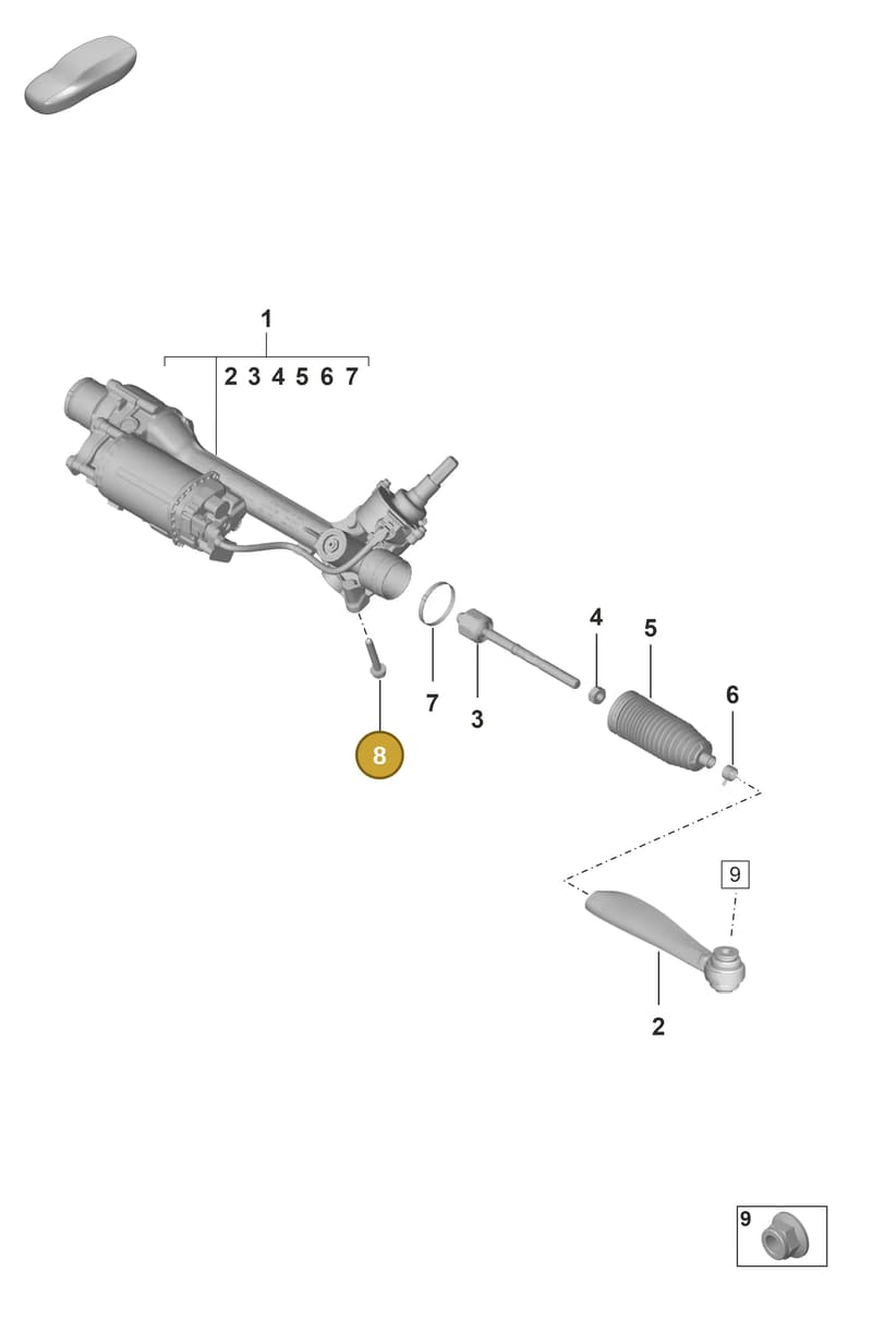 PAF107738 — Porsche 911 (2021-2022) diagram p59403010, position 8