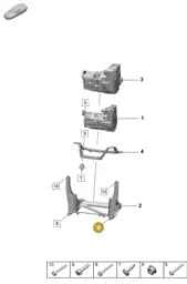 PAF107739 Porsche Hexagon Collared Bolt