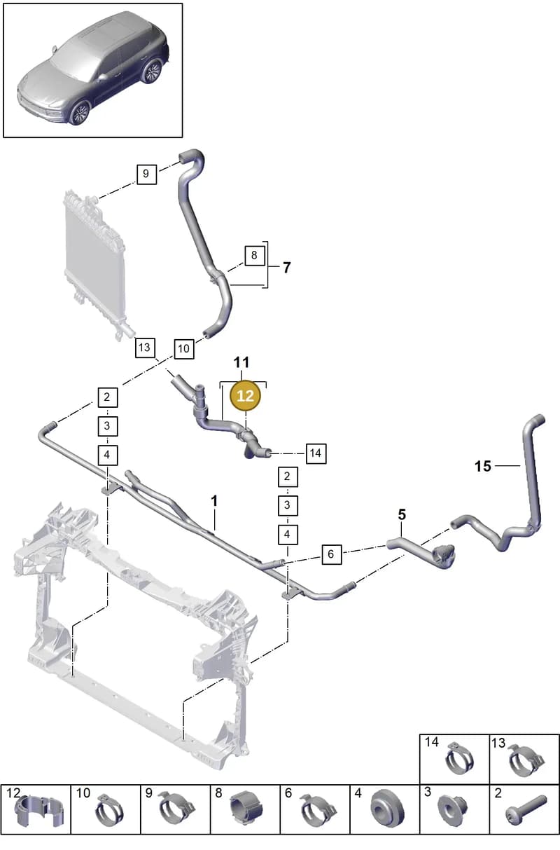 PAF10793801 — Porsche Cayenne (2017-2023) diagram p51105060, position 12