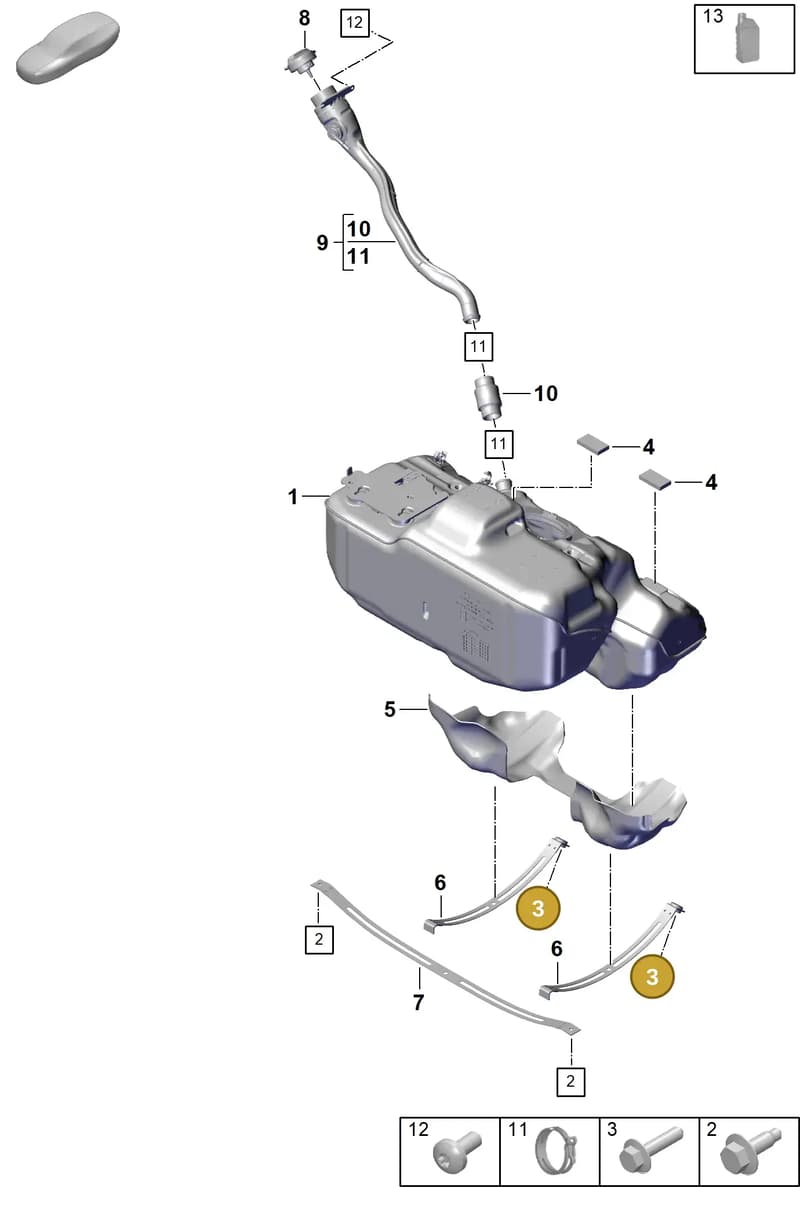 PAF108050 — Porsche 911 (2024-2025) diagram p63201000, position 3