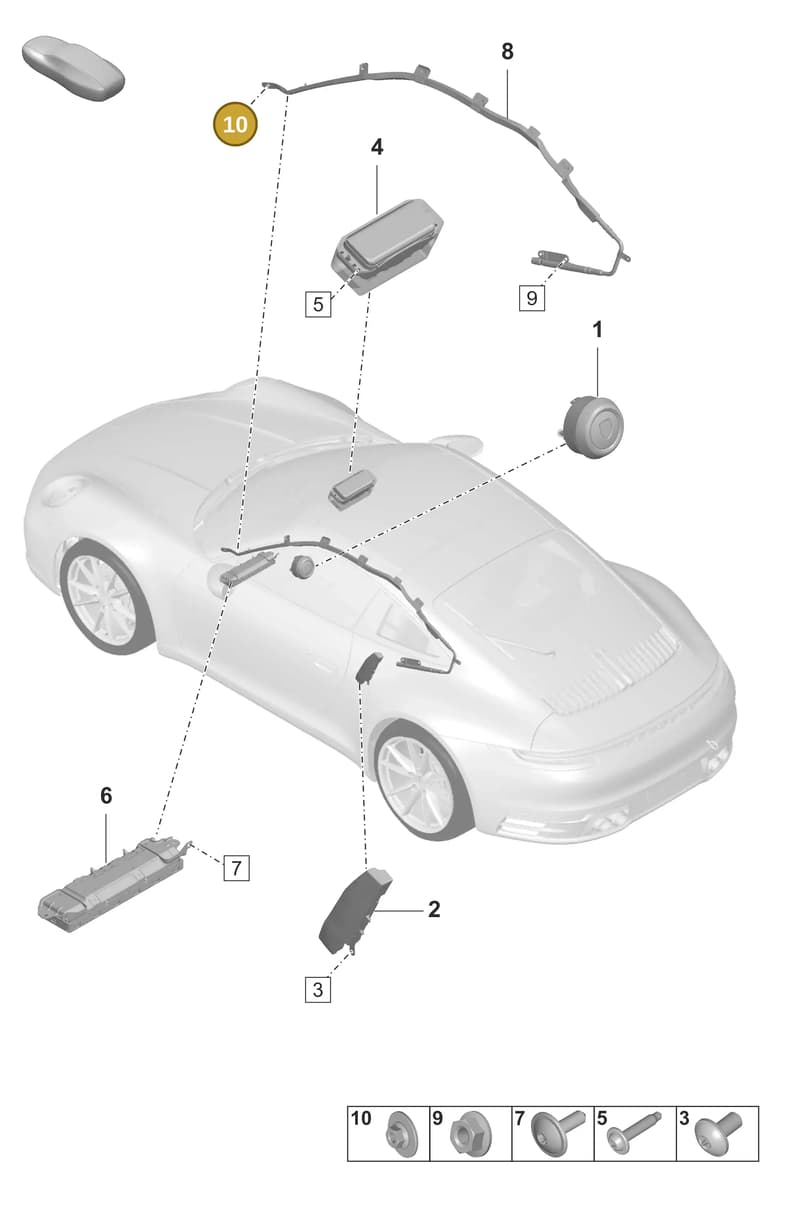 PAF108333 — Porsche 911 (2020-2022) diagram p53812050, position 10