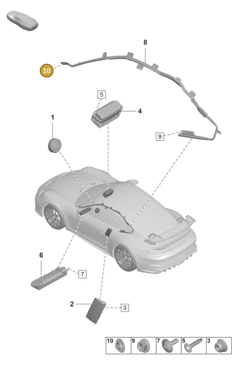 PAF108333 — Porsche 911 (2021-2022) diagram p59812050, position 10