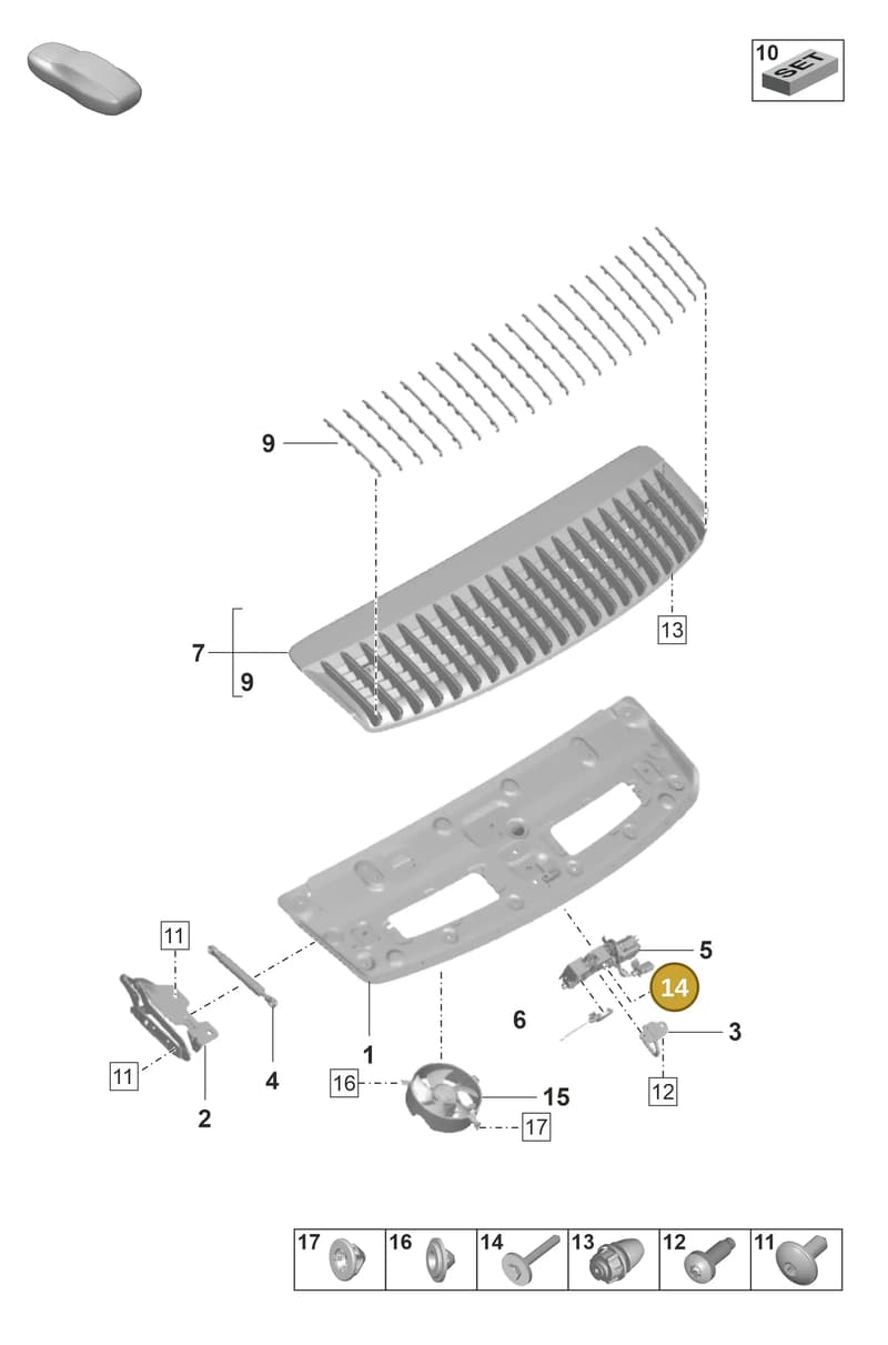 PAF108375 — Porsche 911 (2018-2024) diagram p53803120, position 14