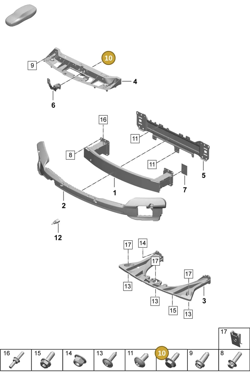 PAF108387 — Porsche Taycan Sport Turismo (2023-2025) diagram p64802400, position 10