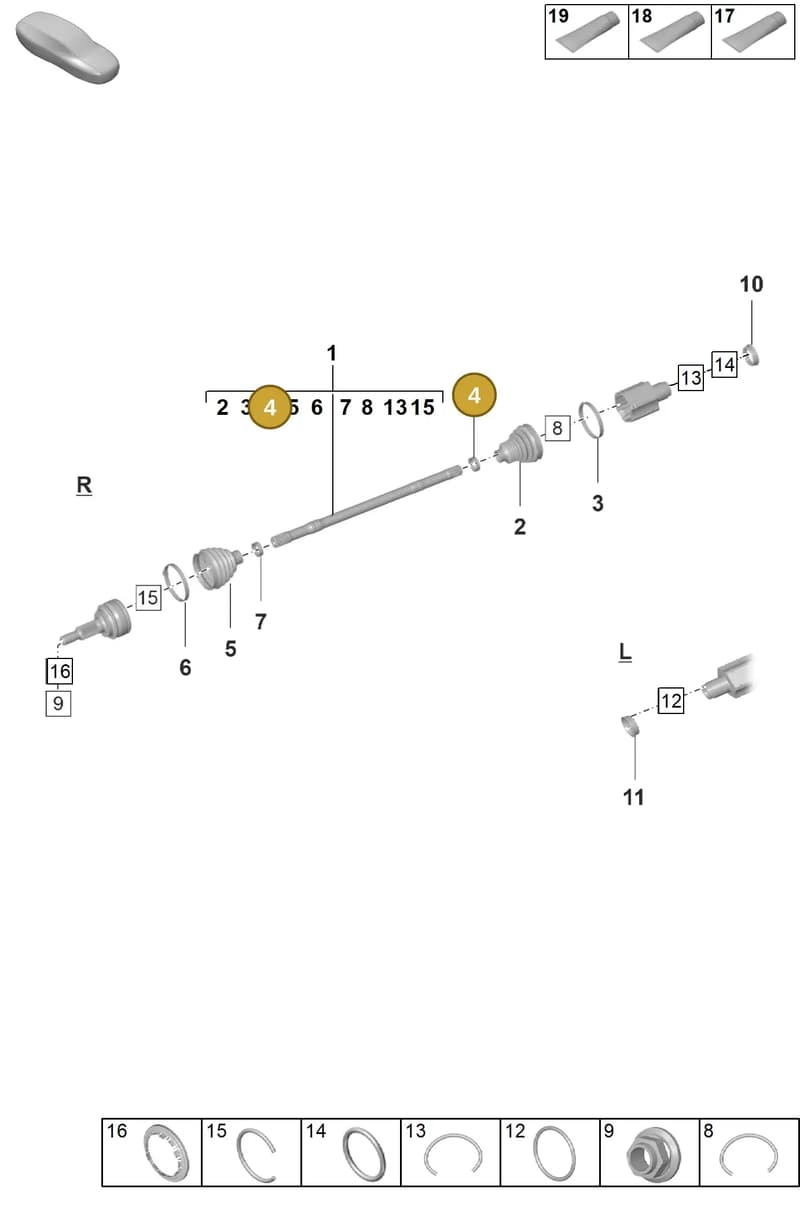PAF108389 — Porsche Taycan Sport Turismo (2019-2024) diagram p56401100, position 4