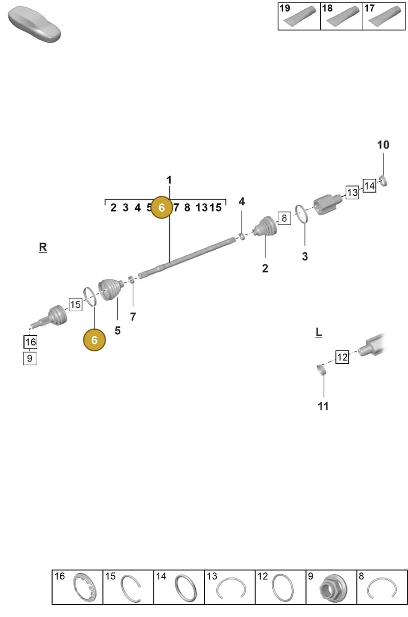 PAF108390 — Porsche Taycan Sport Turismo (2023-2025) diagram p56401100, position 6