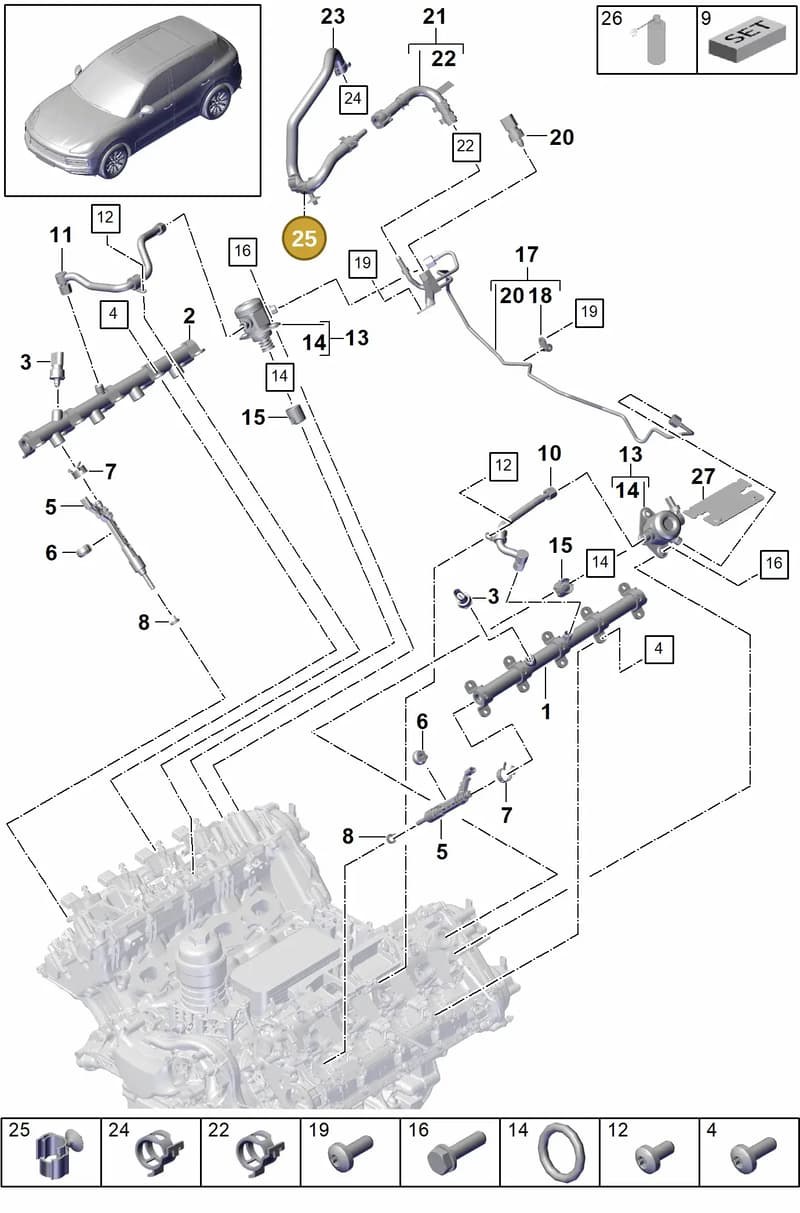 PAF10843101 — Porsche Cayenne (2017-2023) diagram p51107000, position 25+32