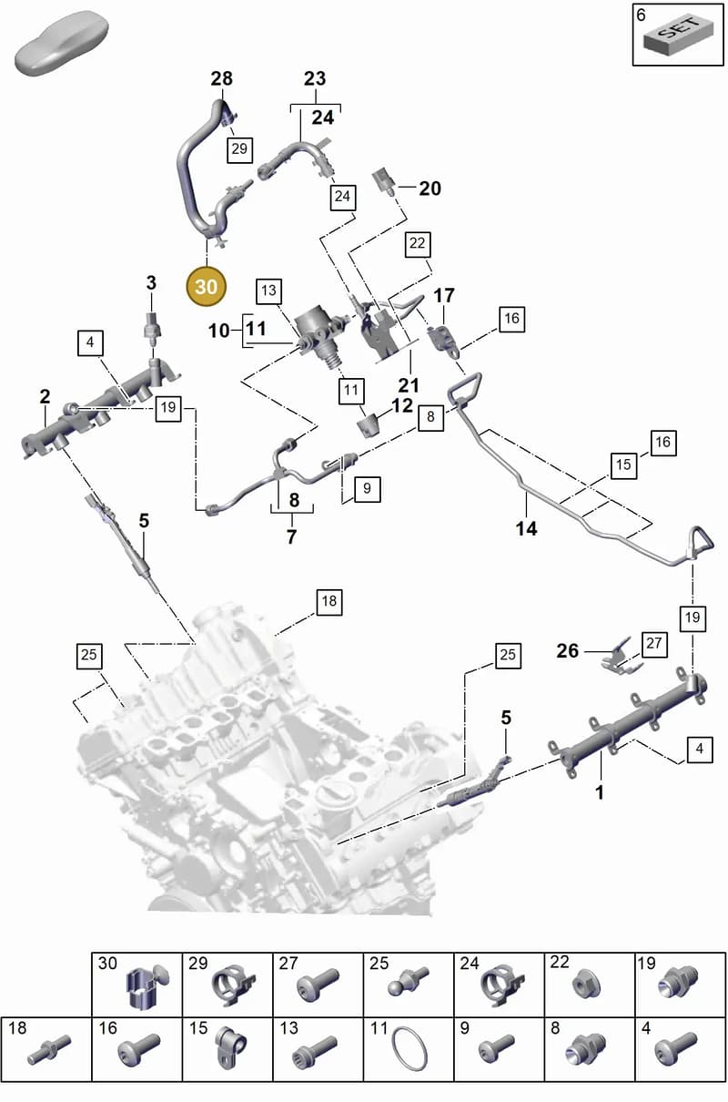 PAF10843101 — Porsche Cayenne Coupe (2023-2023) diagram p60107010, position 30