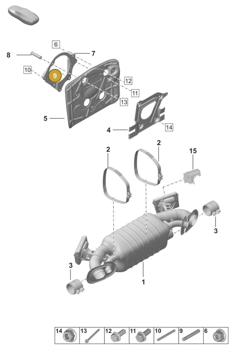 PAF108446 — Porsche 911 (2024-2025) diagram p53202350, position 9