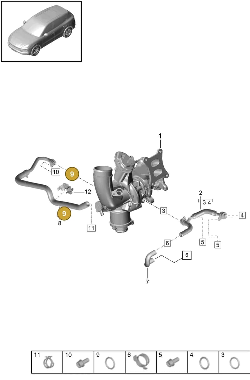 PAF108502 — Porsche Cayenne (2017-2023) diagram p51202050, position 9