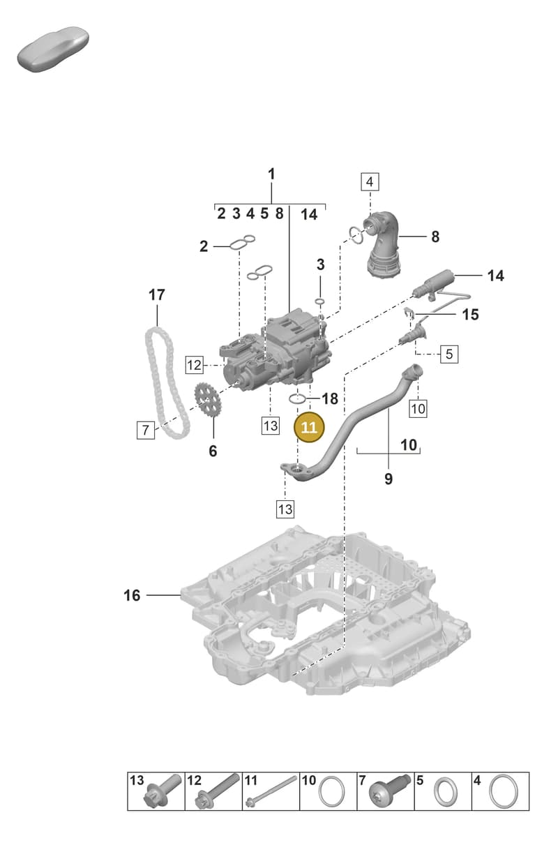 PAF108520 — Porsche 911 (2020-2022) diagram p53104000, position 11