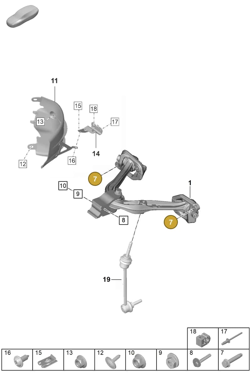 PAF108749 — Porsche 911 (2021-2022) diagram p59401010, position 7