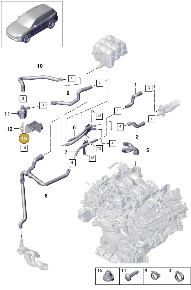 PAF12923400 — Porsche Cayenne (2017-2023) diagram p51813020, position 15