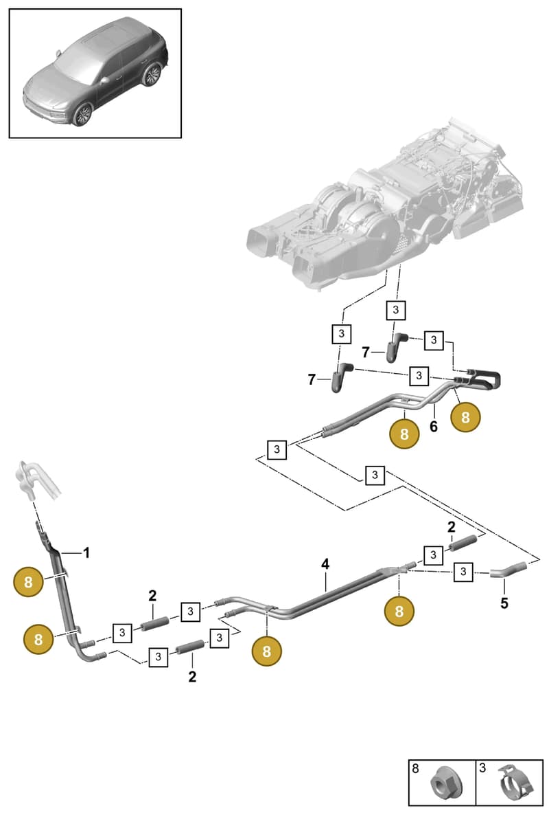 PAF12923400 — Porsche Cayenne (2017-2023) diagram p51813080, position 8