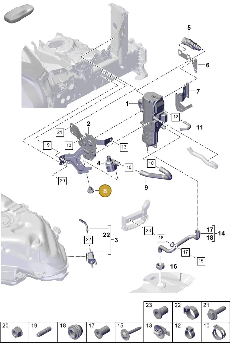 PAF12923400 — Porsche Cayenne Coupe (2023-2023) diagram p60813800, position 8