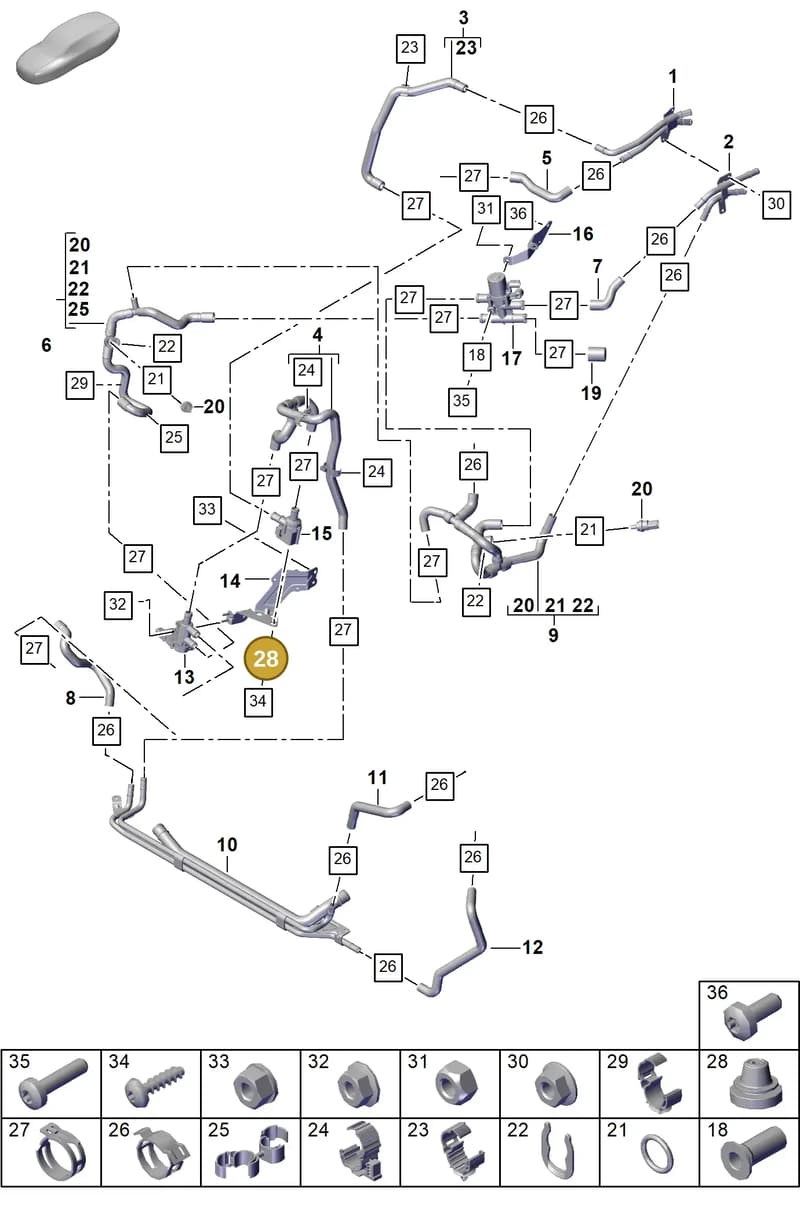 PAF12923400 — Porsche Cayenne Coupe (2023-2023) diagram p60815300, position 28