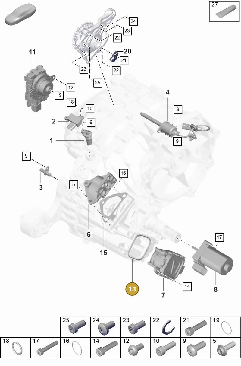 PAF315380 — Porsche Taycan Sport Turismo (2019-2024) diagram p56355200, position 13