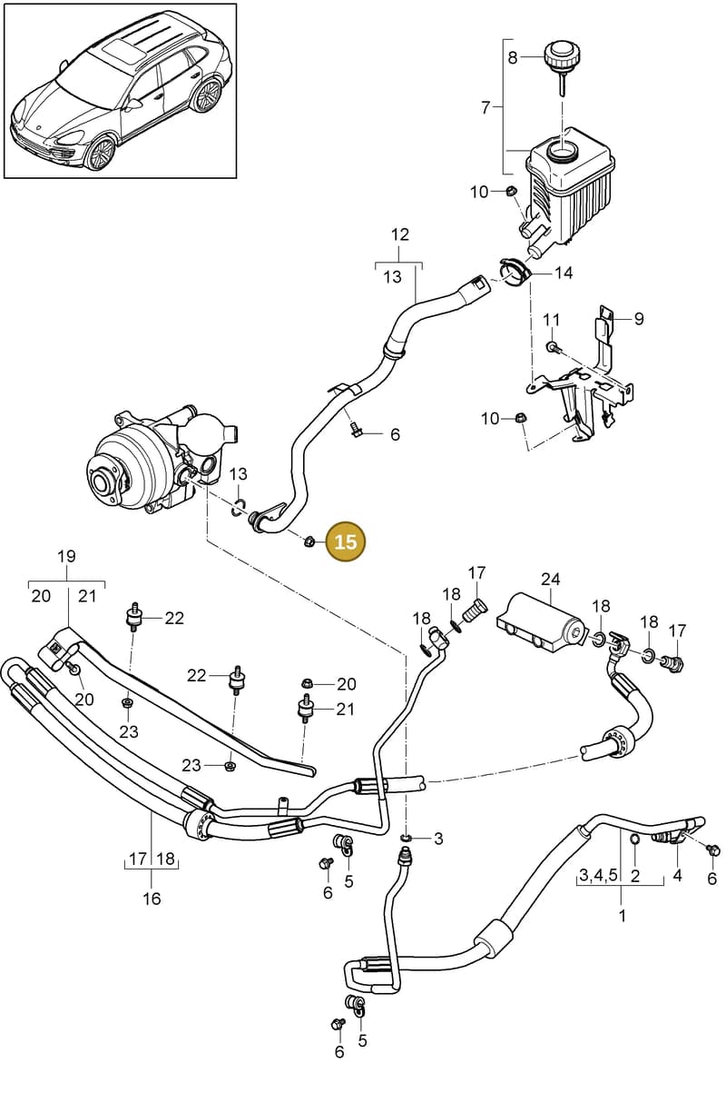 PAF411811 — Porsche Cayenne (2010-2018) diagram p37402030, position 15