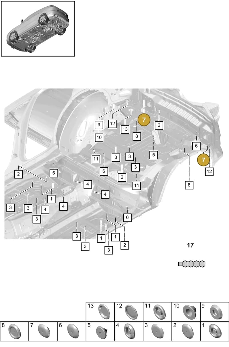 PAF80359310 — Porsche Cayenne Coupe (2023-2023) diagram p51806030, position 7