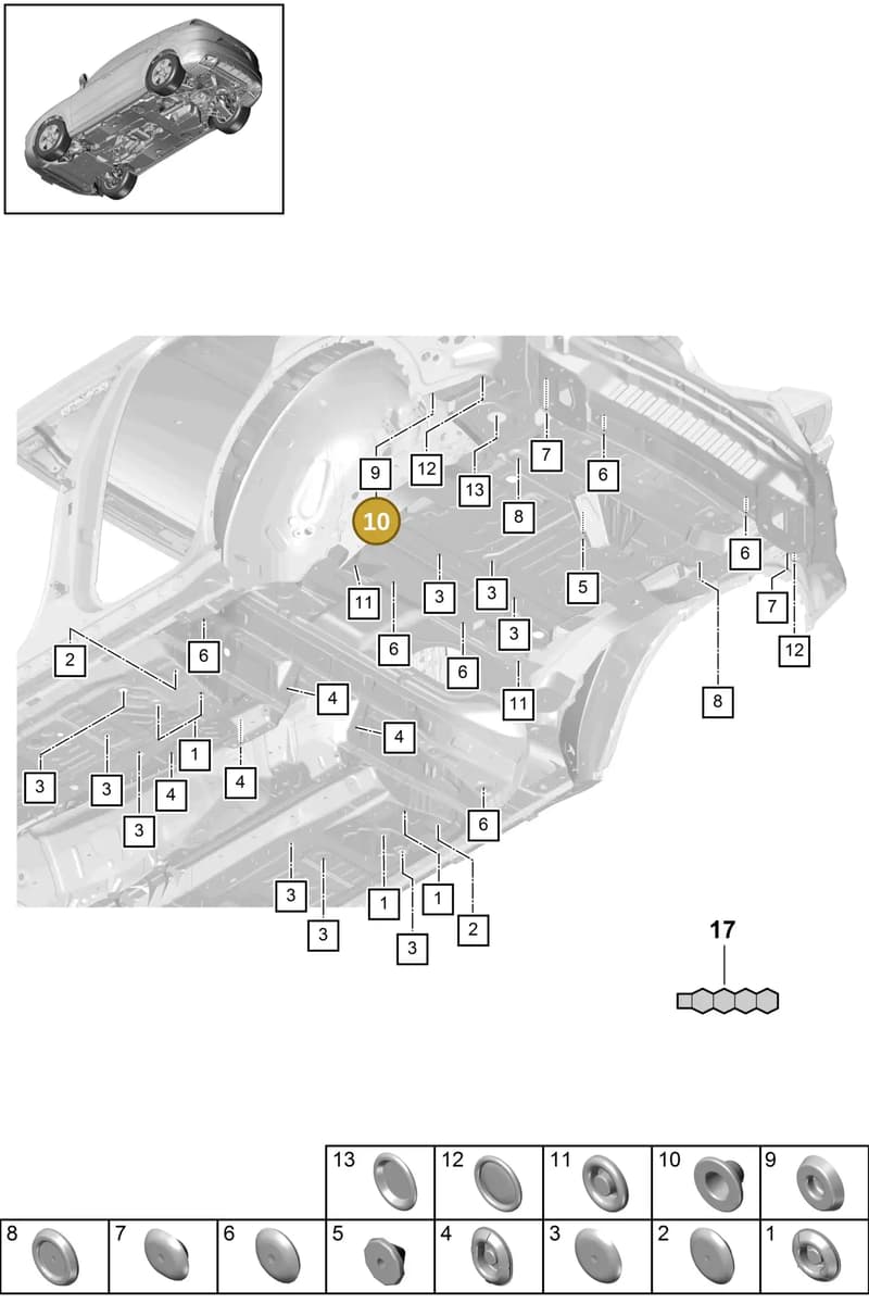 PAF80994000 — Porsche Cayenne Coupe (2023-2023) diagram p51806030, position 10