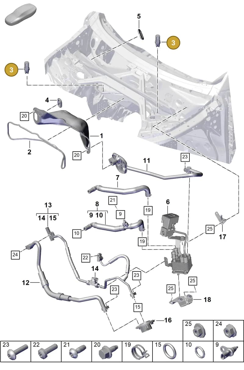 PAF81941900 — Porsche Cayenne Coupe (2023-2023) diagram p60815000, position 3