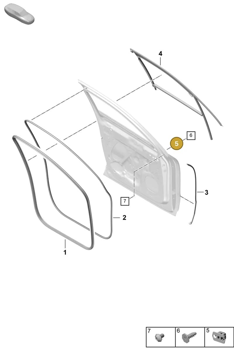 PAF83719900 — Porsche Cayenne Coupe (2023-2023) diagram p60804100, position 5