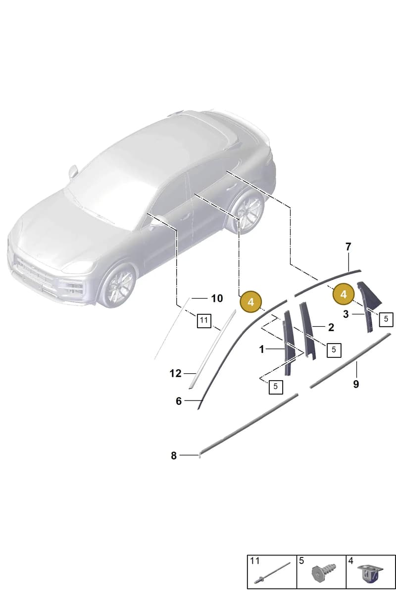 PAF83719900 — Porsche Cayenne Coupe (2023-2023) diagram p60810150, position 4
