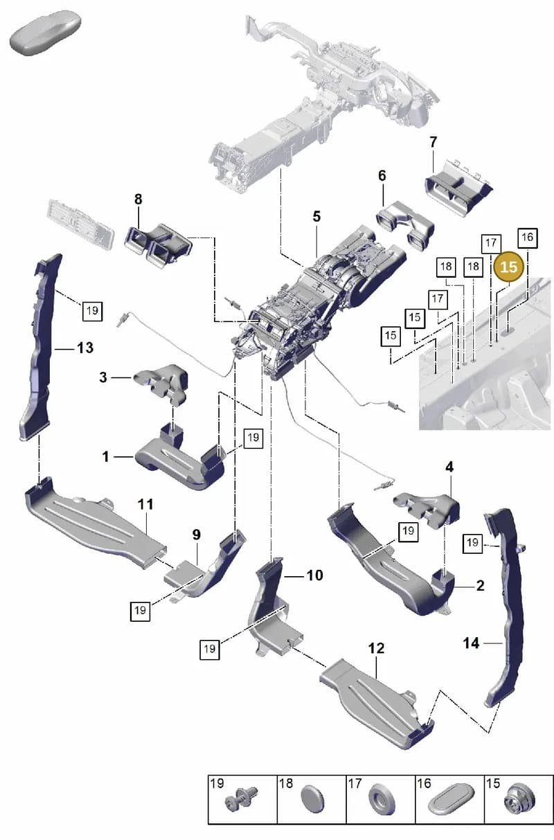 PAF86223400 — Porsche Cayenne Coupe (2023-2023) diagram p60814260, position 15