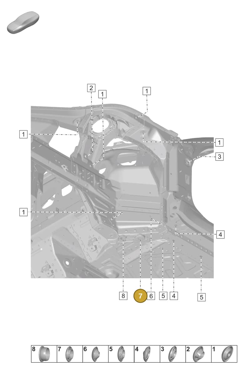 PAF89918300 — Porsche 911 (2018-2024) diagram p53806100, position 7
