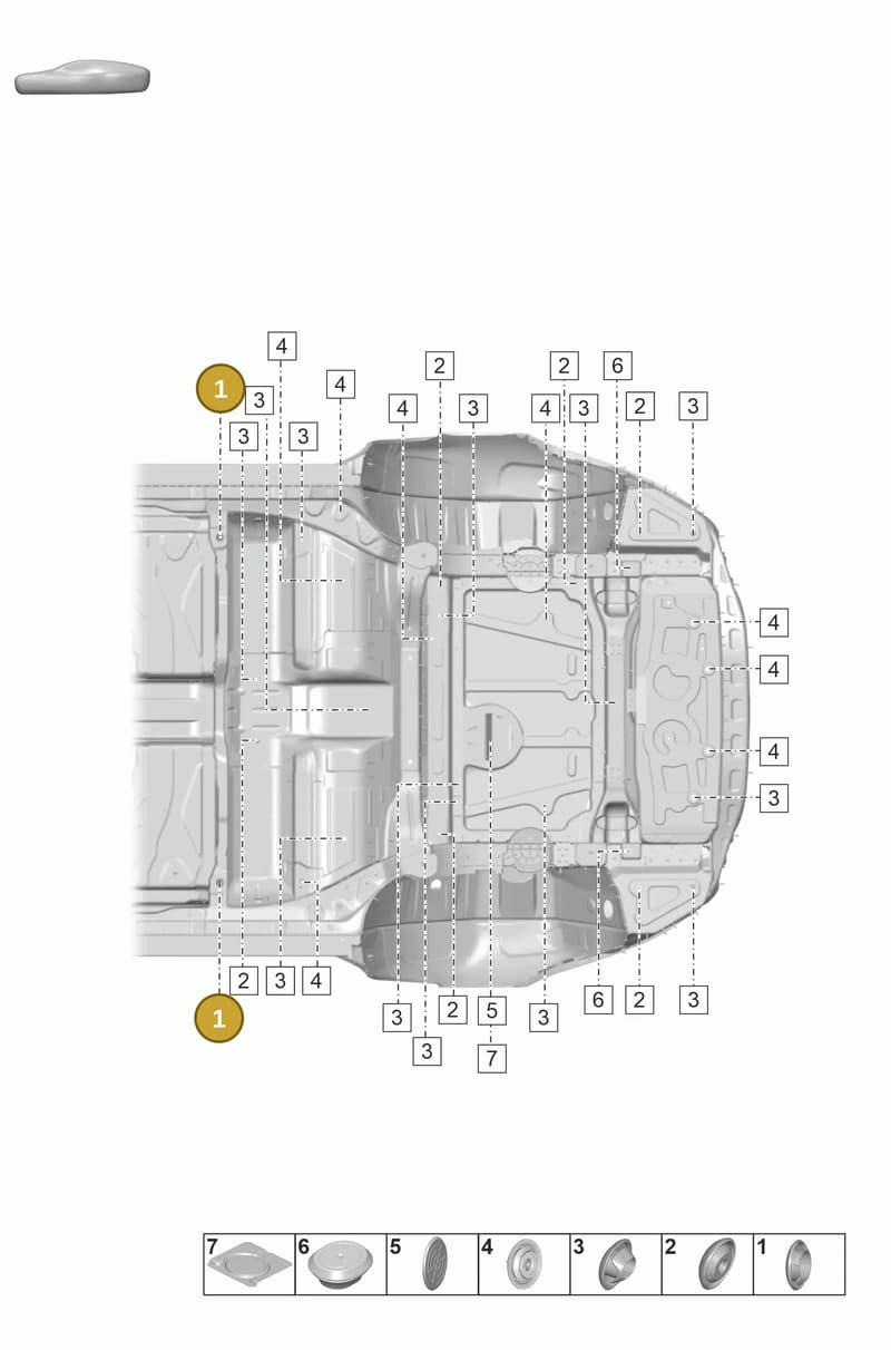 PAF89918300 — Porsche Taycan Sport Turismo (2019-2024) diagram p56806200, position 1