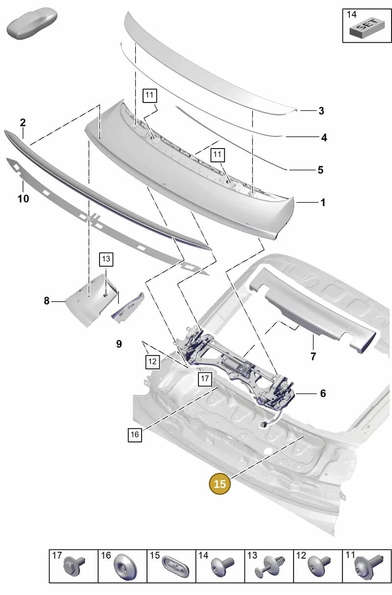 PAF89918700 — Porsche Cayenne Coupe (2023-2023) diagram p60803190, position 15