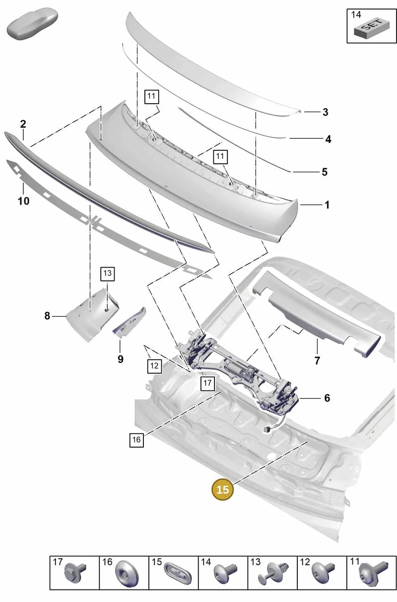 PAF89918700 — Porsche Cayenne Coupe (2023-2023) diagram p60803180, position 15