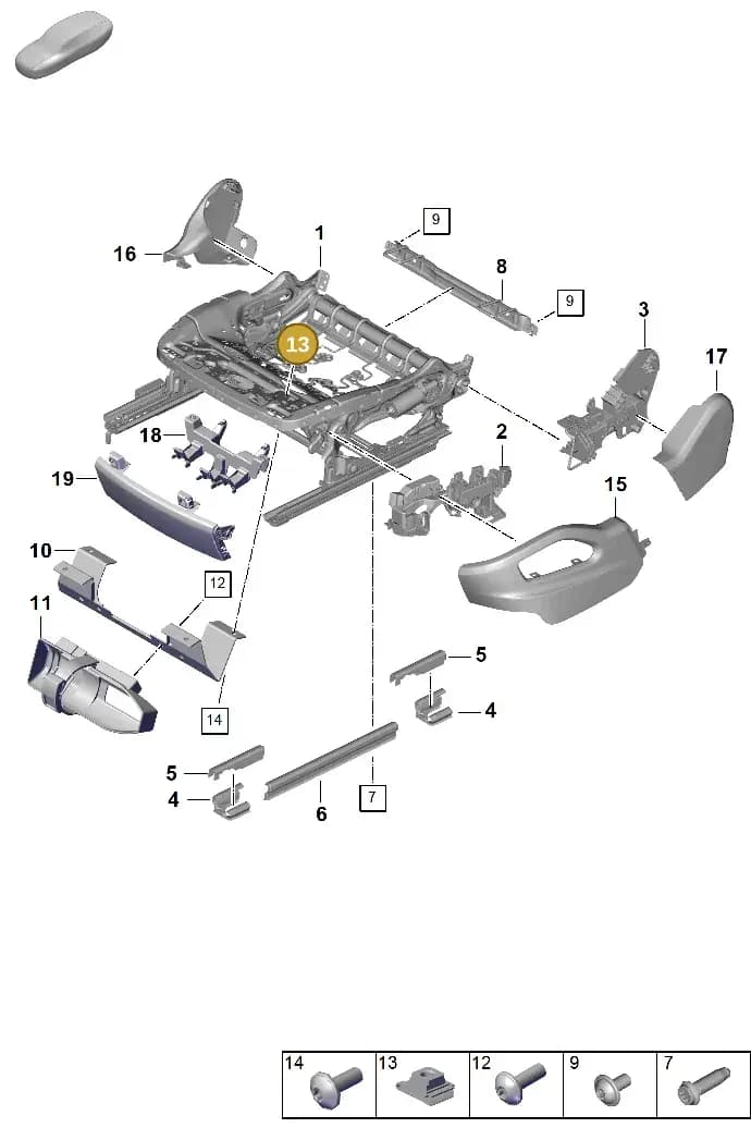 PAF900880 — Porsche Cayenne Coupe (2023-2023) diagram p60817130, position 13