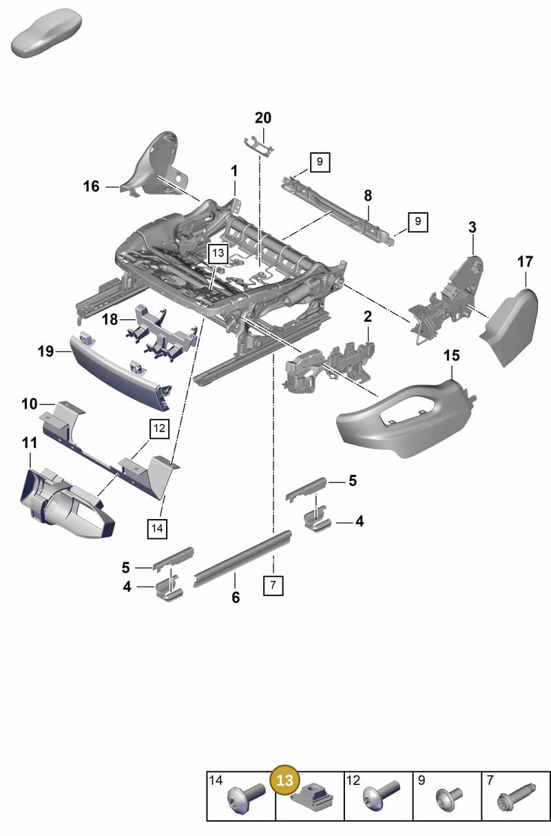 PAF900880 — Porsche Cayenne Coupe (2023-2023) diagram p60817100, position 13